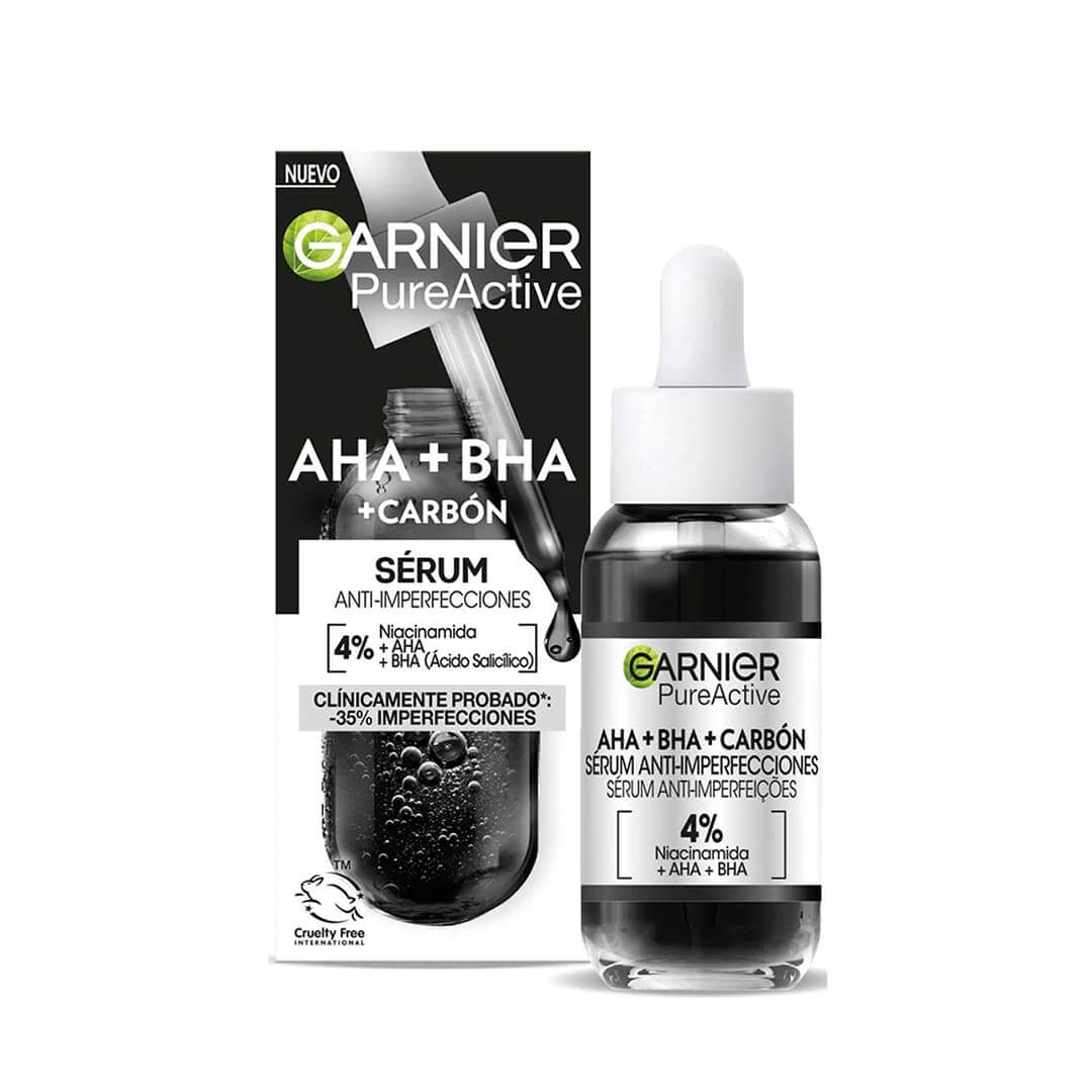 Garnier AHA+BHA Charcoal Serum