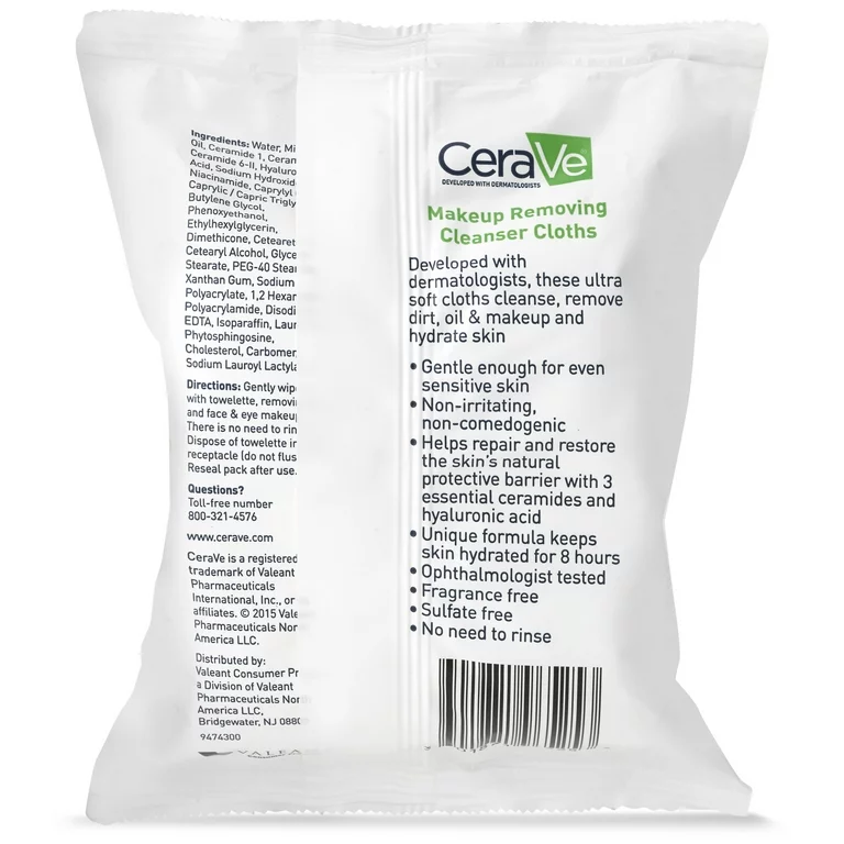 CeraVe - Makeup Removing Cleanser Cloths